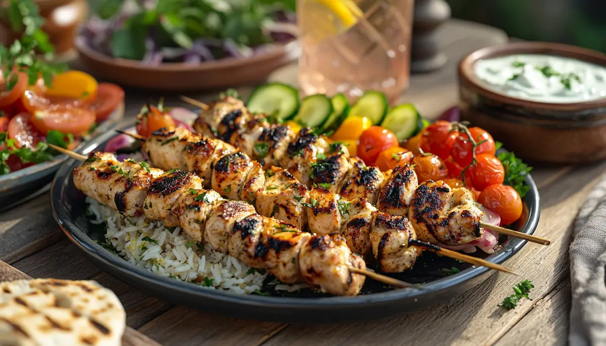 Brochettes de poulet marinées