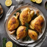Recette poulet roti au citron et au thym