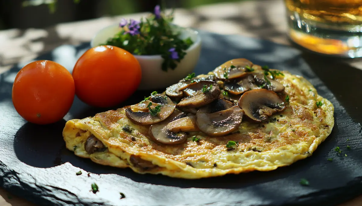 Omelette aux champignons