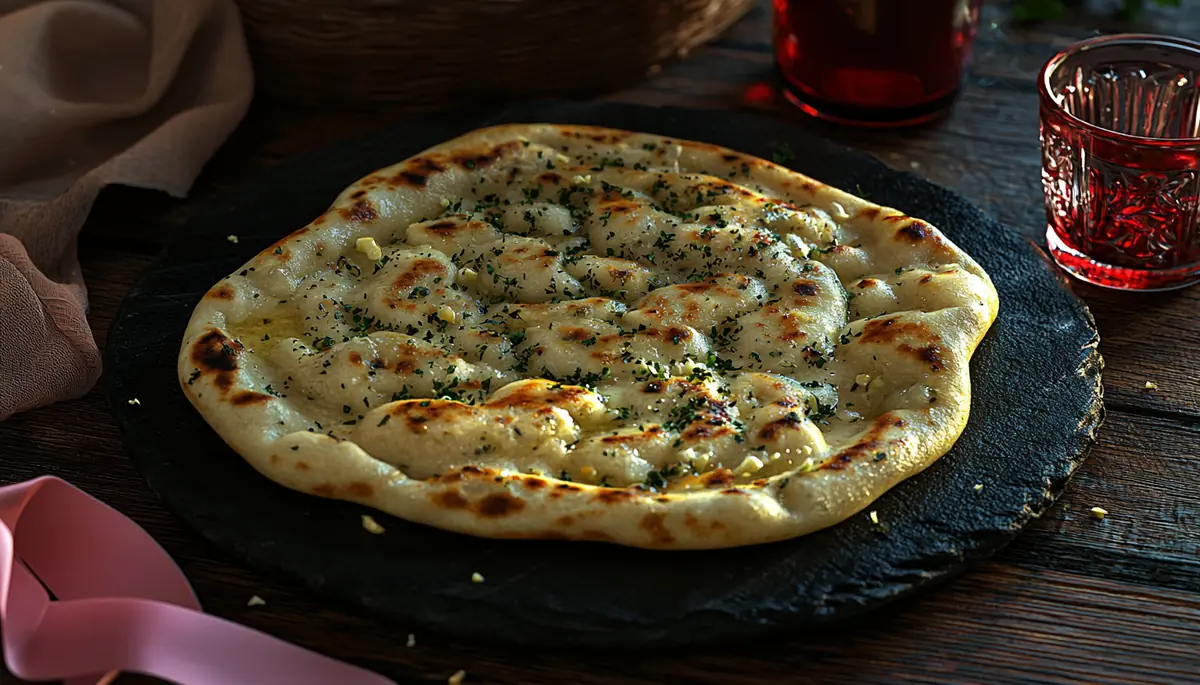 Pains naan à l’ail et au beurre