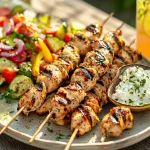 brochettes poulet marinées