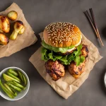 Recette burger au poulet yakitori et chou marine