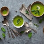 Recette veloute de petits pois a la menthe