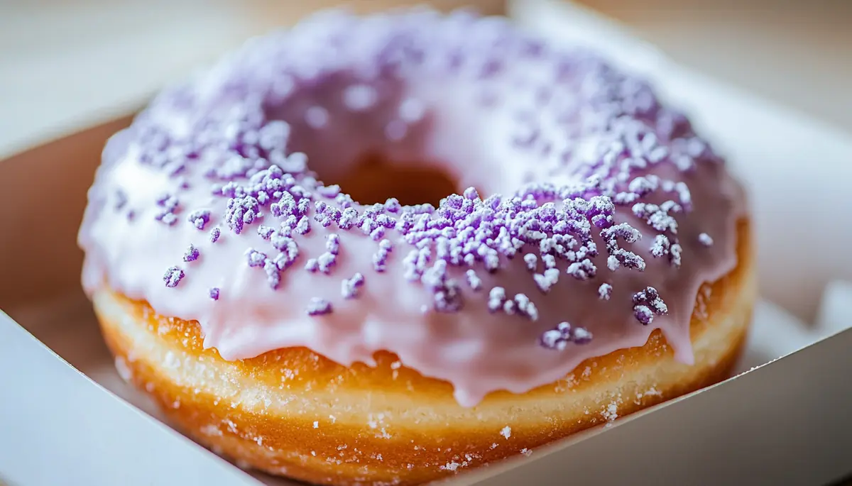 donuts au glaçage lavande