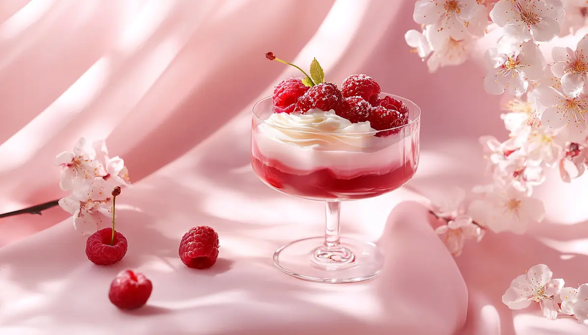 recette Duo cerise et framboise sur lit lacté
