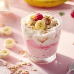 recette Onctuosité banane fraise et yaourt grec