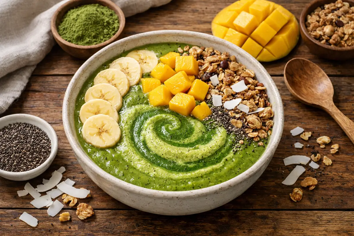 Smoothie bowl mangue banane moringa