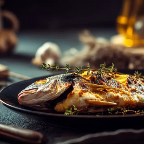daurade au four au citron et aux herbes