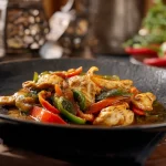 fajitas poulet poivrons