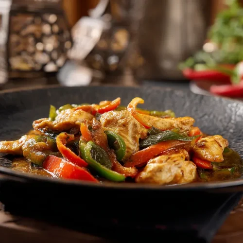 fajitas poulet poivrons