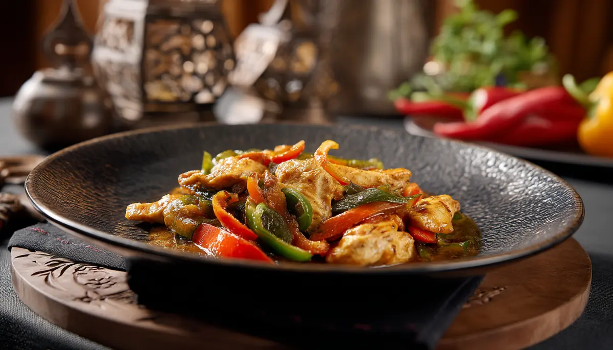 fajitas poulet poivrons