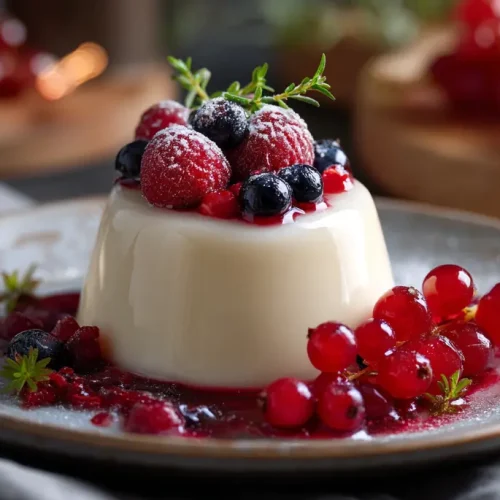 panna cotta vanille fruits rouges