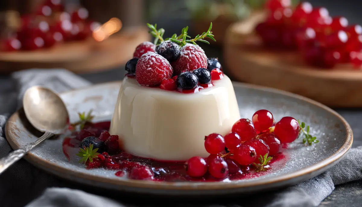 panna cotta vanille fruits rouges