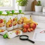 Gourdes de compote bio concernées par un rappel produit Lidl