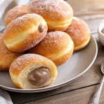 donuts fourrés à la crème de marron sans trou central